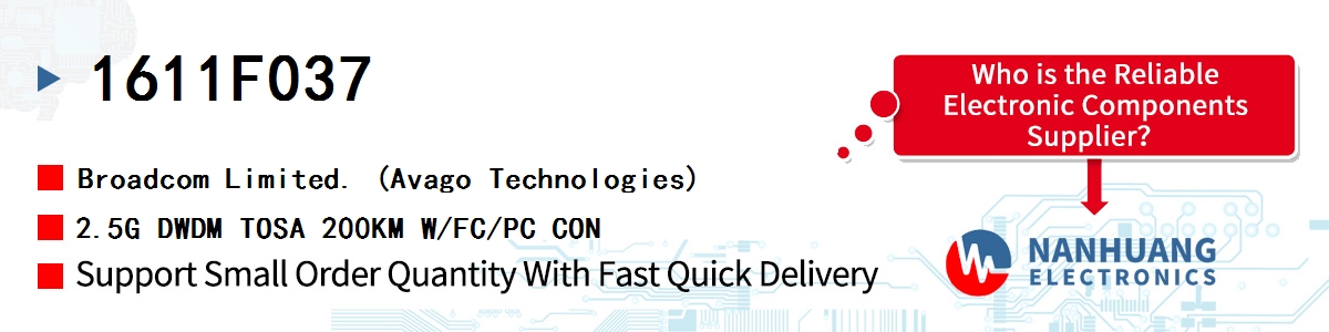 1611F037 AVAGO 2.5G DWDM TOSA 200KM W/FC/PC CON