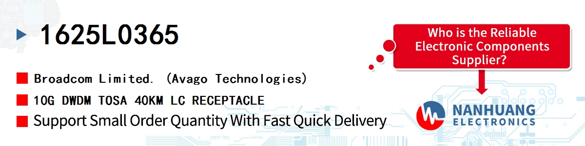 1625L0365 AVAGO 10G DWDM TOSA 40KM LC RECEPTACLE