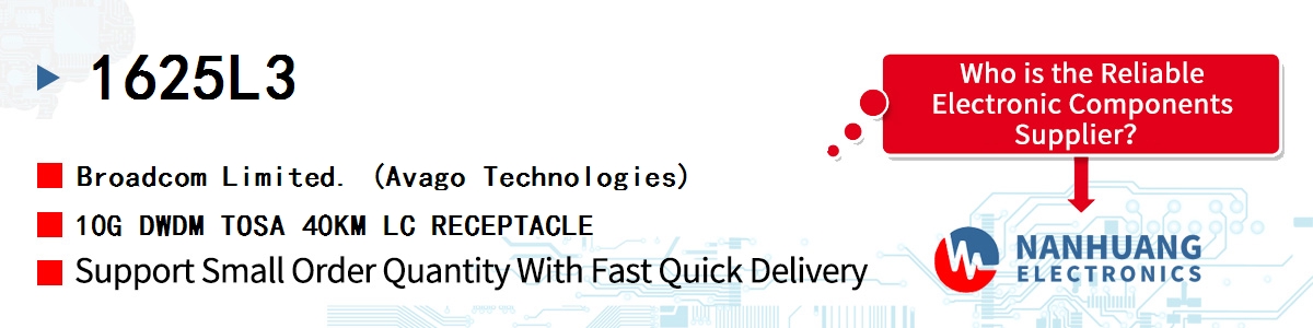 1625L3 AVAGO 10G DWDM TOSA 40KM LC RECEPTACLE