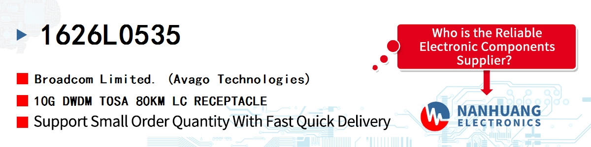 1626L0535 AVAGO 10G DWDM TOSA 80KM LC RECEPTACLE