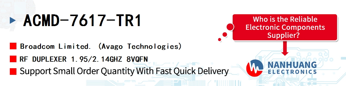 ACMD-7617-TR1 AVAGO RF DUPLEXER 1.95/2.14GHZ 8VQFN