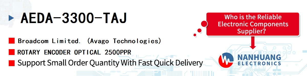 AEDA-3300-TAJ AVAGO ROTARY ENCODER OPTICAL 2500PPR