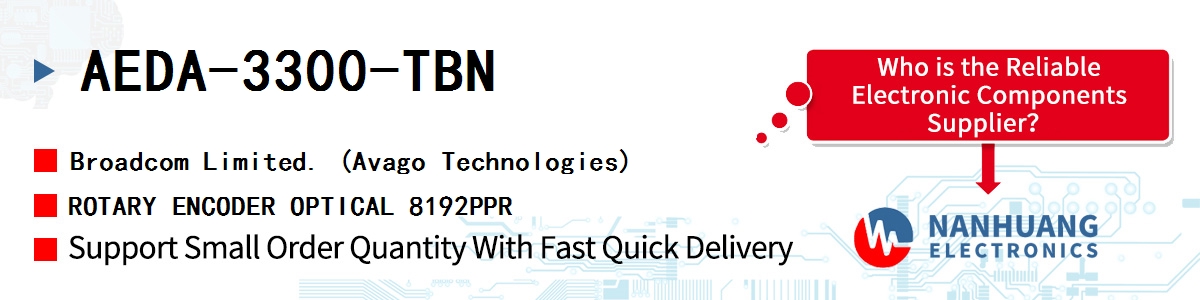 AEDA-3300-TBN AVAGO ROTARY ENCODER OPTICAL 8192PPR