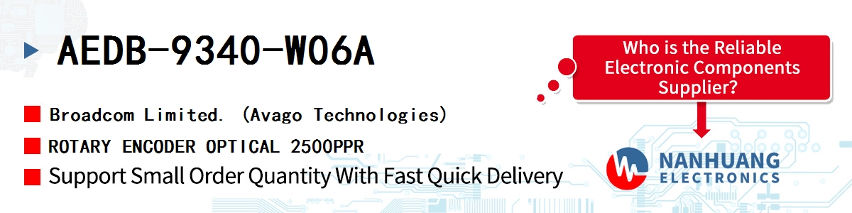 AEDB-9340-W06A AVAGO ROTARY ENCODER OPTICAL 2500PPR