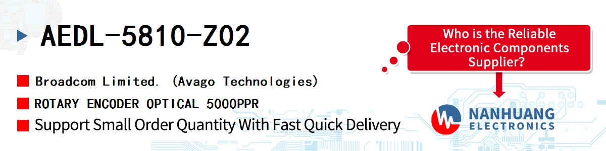 AEDL-5810-Z02 AVAGO ROTARY ENCODER OPTICAL 5000PPR