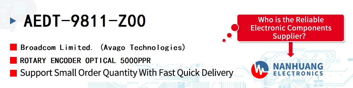 AEDT-9811-Z00 AVAGO ROTARY ENCODER OPTICAL 5000PPR