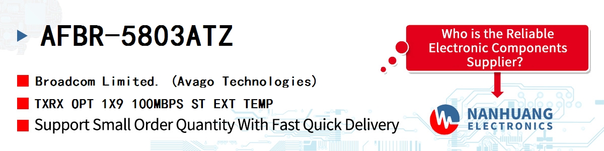 AFBR-5803ATZ AVAGO TXRX OPT 1X9 100MBPS ST EXT TEMP