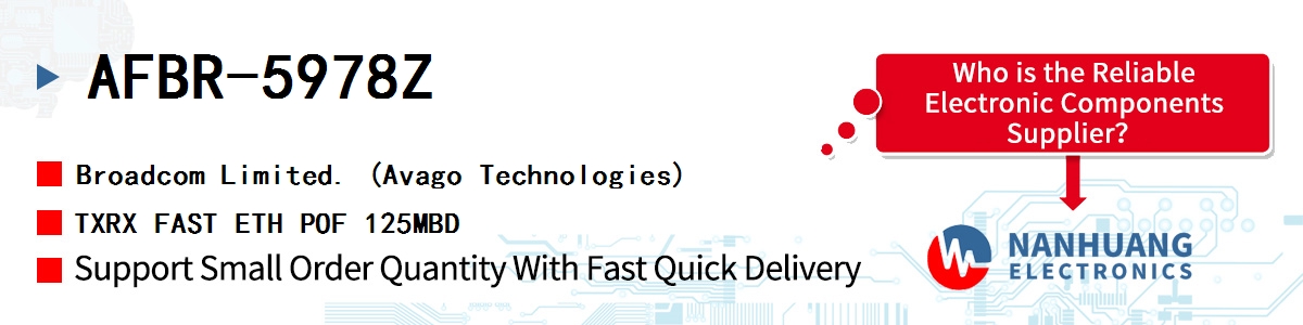 AFBR-5978Z AVAGO TXRX FAST ETH POF 125MBD