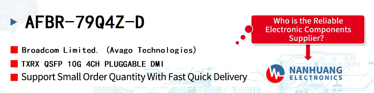 AFBR-79Q4Z-D AVAGO TXRX QSFP 10G 4CH PLUGGABLE DMI