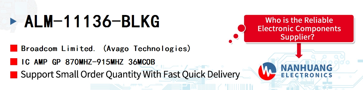 ALM-11136-BLKG AVAGO IC AMP GP 870MHZ-915MHZ 36MCOB