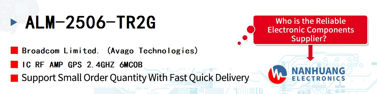 ALM-2506-TR2G AVAGO IC RF AMP GPS 2.4GHZ 6MCOB