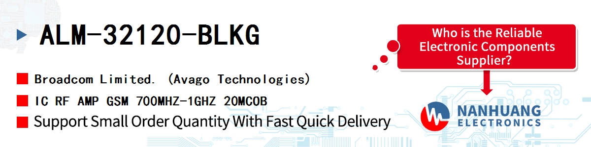 ALM-32120-BLKG AVAGO IC RF AMP GSM 700MHZ-1GHZ 20MCOB