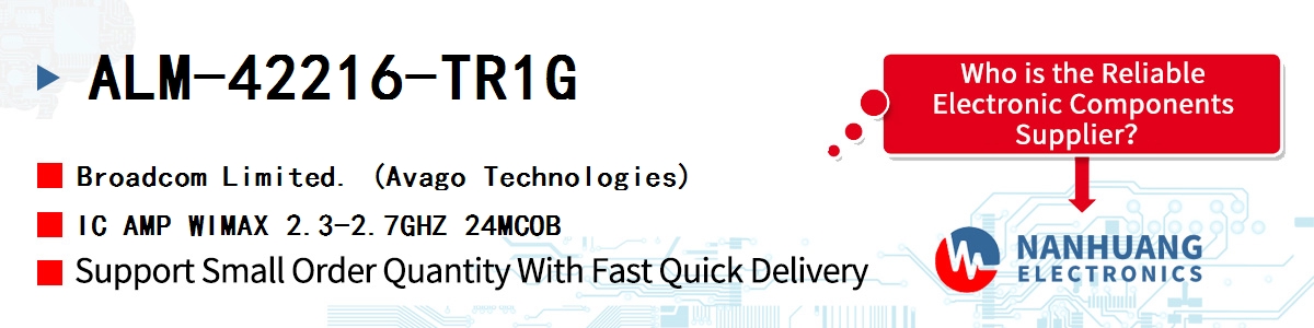ALM-42216-TR1G AVAGO IC AMP WIMAX 2.3-2.7GHZ 24MCOB