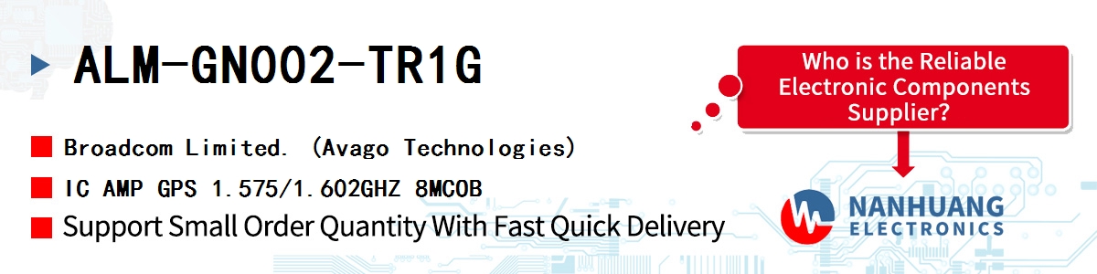 ALM-GN002-TR1G AVAGO IC AMP GPS 1.575/1.602GHZ 8MCOB