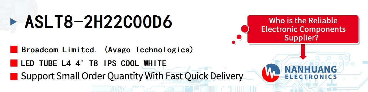 ASLT8-2H22C00D6 AVAGO LED TUBE L4 4' T8 IPS COOL WHITE