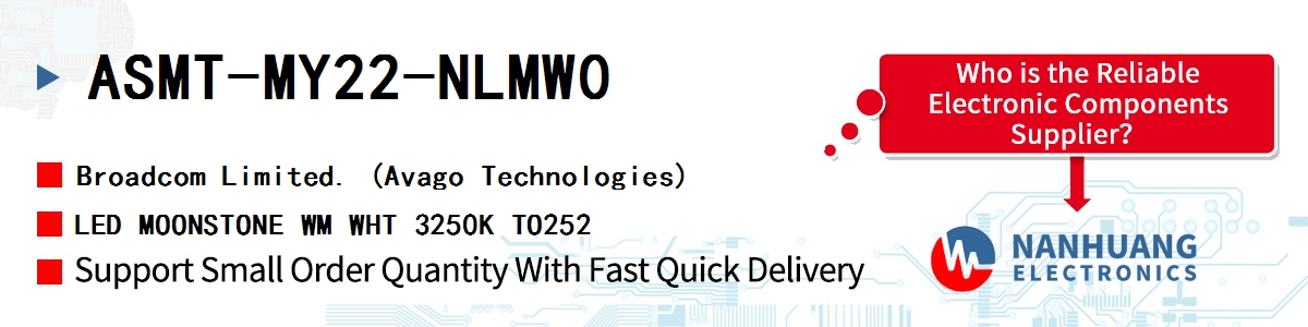 ASMT-MY22-NLMW0 AVAGO LED MOONSTONE WM WHT 3250K TO252