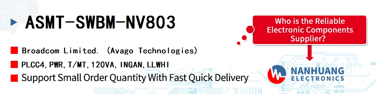 ASMT-SWBM-NV803 AVAGO PLCC4,PWR,T/MT,120VA,INGAN,LLWHI
