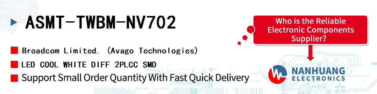 ASMT-TWBM-NV702 AVAGO LED COOL WHITE DIFF 2PLCC SMD