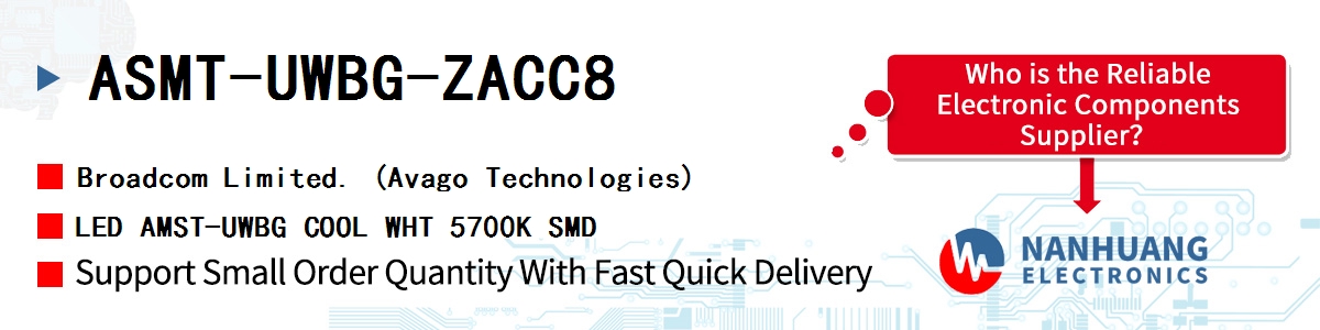 ASMT-UWBG-ZACC8 AVAGO LED AMST-UWBG COOL WHT 5700K SMD