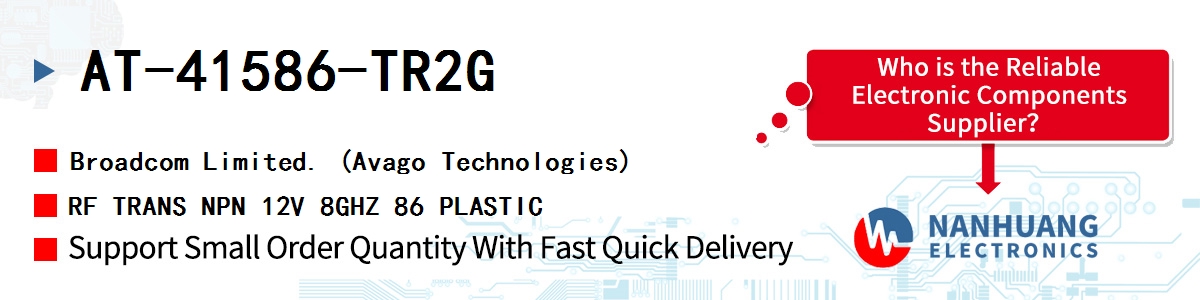 AT-41586-TR2G AVAGO RF TRANS NPN 12V 8GHZ 86 PLASTIC