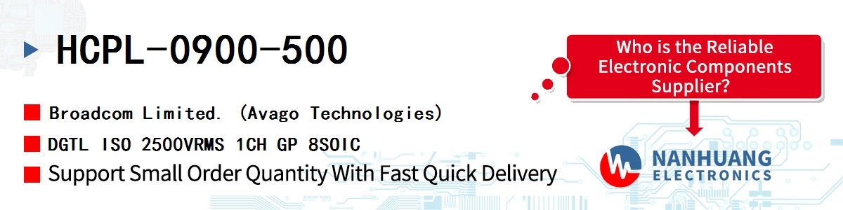 HCPL-0900-500 AVAGO DGTL ISO 2500VRMS 1CH GP 8SOIC