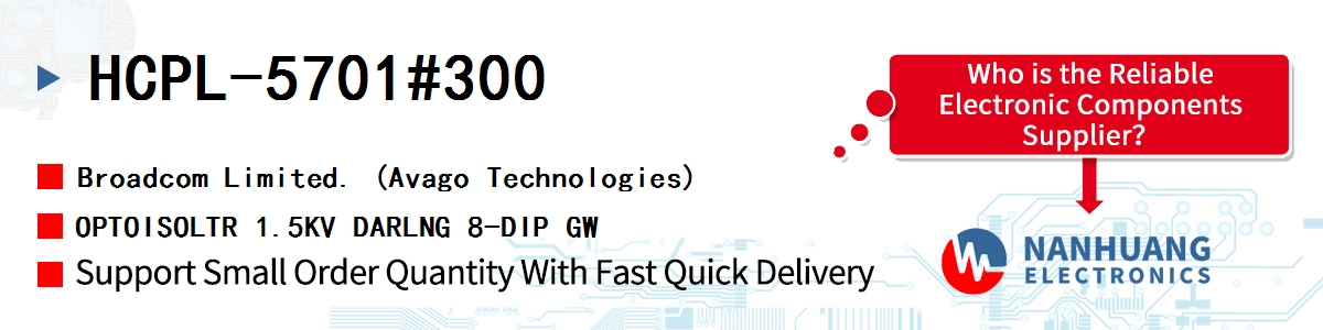 HCPL-5701#300 AVAGO OPTOISOLTR 1.5KV DARLNG 8-DIP GW