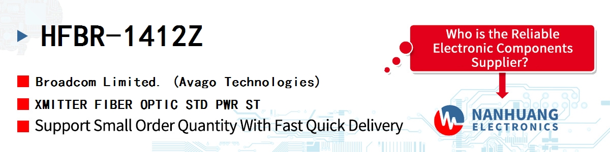 HFBR-1412Z AVAGO XMITTER FIBER OPTIC STD PWR ST