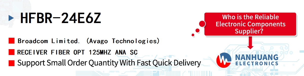 HFBR-24E6Z AVAGO RECEIVER FIBER OPT 125MHZ ANA SC