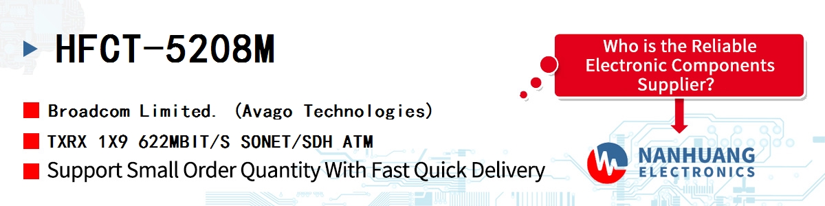 HFCT-5208M AVAGO TXRX 1X9 622MBIT/S SONET/SDH ATM