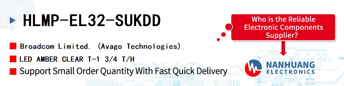 HLMP-EL32-SUKDD AVAGO LED AMBER CLEAR T-1 3/4 T/H