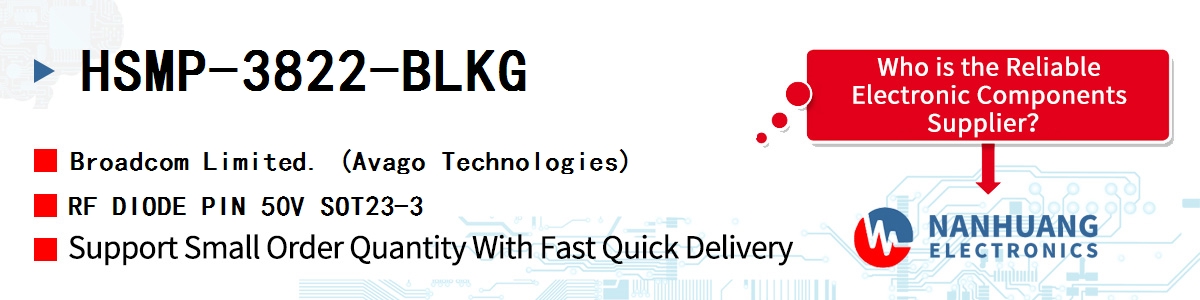 HSMP-3822-BLKG AVAGO RF DIODE PIN 50V SOT23-3
