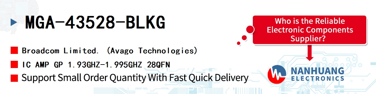 MGA-43528-BLKG AVAGO IC AMP GP 1.93GHZ-1.995GHZ 28QFN