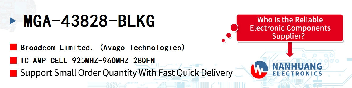 MGA-43828-BLKG AVAGO IC AMP CELL 925MHZ-960MHZ 28QFN