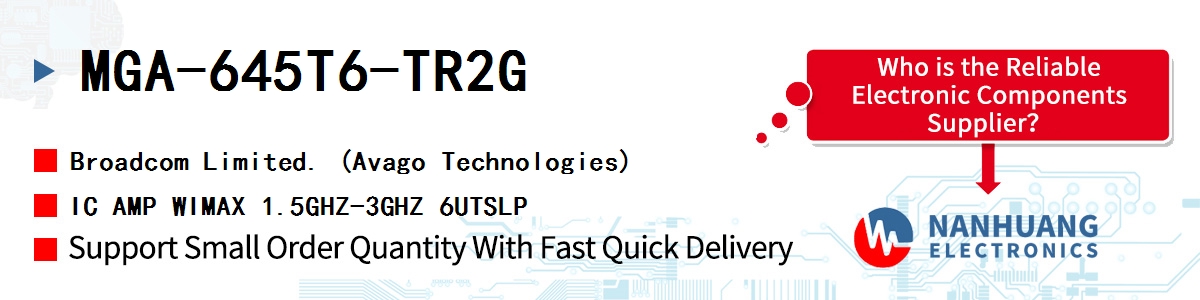 MGA-645T6-TR2G AVAGO IC AMP WIMAX 1.5GHZ-3GHZ 6UTSLP