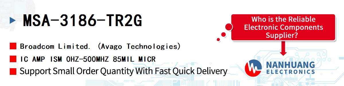 MSA-3186-TR2G AVAGO IC AMP ISM 0HZ-500MHZ 85MIL MICR