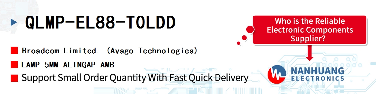 QLMP-EL88-T0LDD AVAGO LAMP 5MM ALINGAP AMB