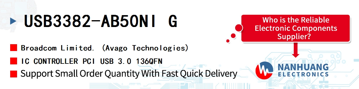 USB3382-AB50NI G AVAGO IC CONTROLLER PCI USB 3.0 136QFN