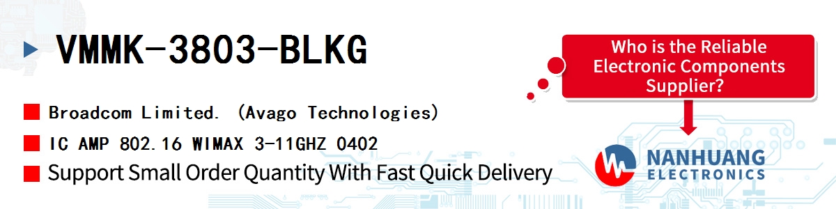 VMMK-3803-BLKG AVAGO IC AMP 802.16 WIMAX 3-11GHZ 0402